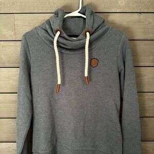 Naketano Women's Dark Ash Gray Sweatshirt Jacket Hoodie Size Medium